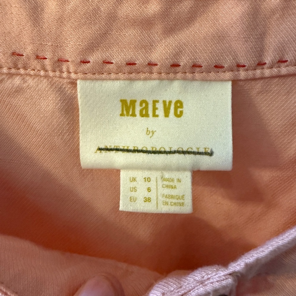 Maeve Blush Button-Down Blouse - Picture 2 of 5